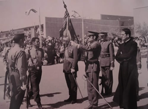 fotografia Jura de la bandera, campamento San Gregorio, Zaragoza, 1970